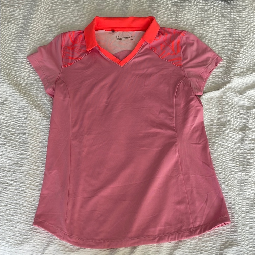Under Armour Women's Pink Hold Polo